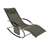 SoBuy OGS28-BR Swingliege Schaukelliege Sonnenliege Liegestuhl Relaxliege...