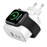 3 In 1 Ladestation Apple Watch für iPhone, 2 Ports Schnellladegerät mit...