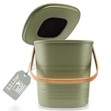 jella® Komposteimer mit Deckel [3.3L] olivgrün – nachhaltig &...