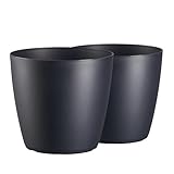 Tymar Blumentopf, 2er-Pack, Pflanzentopf aus Kunststoff, Moderne, matt,...
