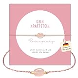 happymaker - Rosenquarz Armband Damen, handgemacht in Deutschland,...