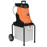 FANTASK Gartenhäcksler, Elektro Häcksler mit Rädern & 50 L Fangbox,...