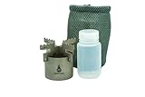 The Burner Titan Spiritusbrenner Set mit Topfkreuz und 125 ml Flasche...