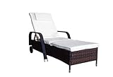 MK Outdoor Rattanliege Lounger Deluxe-B, belastbar bis 165 kg, inklusive...