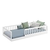 CADANI Timi 2in1 Bodenbett 90x200 cm Montessori Kinderbett mit abnehmbaren...