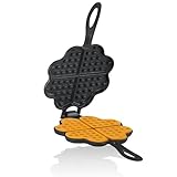 BBQ-Toro Gusseisen Waffeleisen in Herzform | Waffeleisen mit 2 Stielen, Ø...