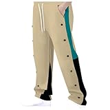 Dasongff Jogginghose für Herren, Jogginghose mit Knopfleiste, seitliche...