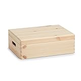 Zeller 13151 Allzweckkiste m. Deckel, Nadelholz, ca. 40 x 30 x 14 cm,...