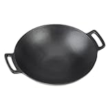 LANDMANN Grillwok | Hochwertiger Wok aus emailliertem Gusseisen (Ø 36 cm)...