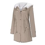 BLIBUNALA Damenjacke, Herbst, Winter, warm, Fleecemantel, dick,...