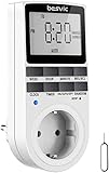 Digitale Zeitschaltuhr Steckdose, Besvic 3680W Timer Steckdose mit 10...