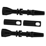 HOLIDYOYO Aluminium Ventil für Tubeless Fahrradreifen Teiliges Schwarz...
