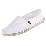 Japanwelt Espadrilles Unicolor Canvas Weiß Damen und Herren Größe 39...