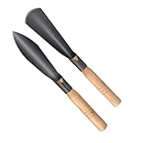 jojofuny 2 Stück Teiliges Handspaten mit Ergonomischem Holzgriff...
