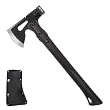 15-inch Camping Hatchet - Survival and Camp Axe/Hammer Tool with Sheath