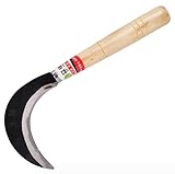 FINPAN Gartenarbeit japanische Gras Stahl Sichel,Handsichel-Werkzeug,...