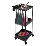 YUNRUX Friseursalon-Rollwagen 80kg Tragfähigkeit 3-stöckiger Friseurwagen...