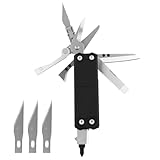 PEIZHIYC Taschenmesser mit 8 Funktionen, Edelstahl Klappmesser Multitool...