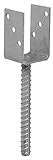 Connex Pfostenträger 121 x 60 x 100 x 200 x 4 mm / Durchmesser16 mm,...