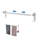 Wisebom Handtuchstange Edelstahl Ausziehbar 43–75cm, Handtuchhalter mit...