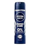 NIVEA MEN Protect & Care Deo Spray (150 ml), Deo ohne Aluminium (ACH) für...