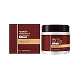 Collagen Hair Mask, Arganöl Collagen Haarmaske Tiefenreparatur für Sehr...