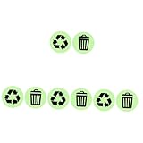 DIYEAH 4 Blätter Im Dunkeln leuchtende Mülleimeraufkleber Recycling...