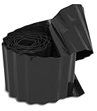 Windhager Rasenkante anthrazit, 9 m x 15 cm, Beeteinfassung aus Kunststoff,...