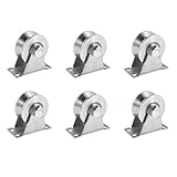 ClAZTyict 6Er-Pack V-Type Edelstahl-Riemenscheibenblock DäMpferlager Nut...