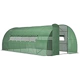 Outsunny Foliengewächshaus 6 x 3 x 2 m Tunnel Gewächshaus Treibhaus...