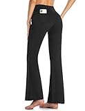 MOVE BEYOND Butterweiche Damen Bootcut Yogahose mit 4 Taschen...