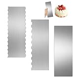 GIDWRIY 3 Stück Kuchenschaber für Tortenschaber Edelstahl,Tortenspachtel...