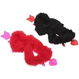 KESYOO Sonnenbrille, Herzform, 2 Stück, weiches Plüsch, Farben Rosa und...