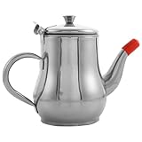 Oil Dispenser Flasche 400ml,Edelstahl mit Griff Olivenöl Pourer Stopper...