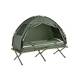 SoBuy® Feldbett 4in1-Zelt mit Campingliege Schlafsack Luftmatratze und...