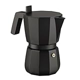 Alessi Moka DC06/6 B - Design Espressokocher aus Gußaluminium, Griff und...