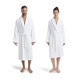 MÖVE Homewear Schalkragenmantel Basic aus 100% Baumwolle, Größe XL, snow