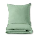 Cotton Castle Luxuriöses Bettset aus Mako-Satin 100% Baumwolle 135x200...