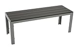 DEGAMO Gartenbank Hockerbank Sorano 2-sitzer 120cm, Gestell Aluminium...