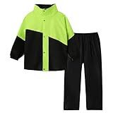 Volunboy Kinder Regenanzug, Jungen Mädchen Regenmantel mit Kapuze Jacke...