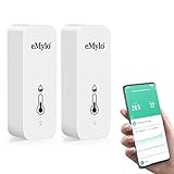 eMylo WiFi Thermometer Hygrometer Innen, Tuya wlan Temperatursensor, Mini...