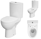 VBChome Keramik Stand- WC Toilette Komplett -Design- Set mit Spülkasten...