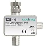 Axing TZU 4-01 BK-Dämpfungsregler CATV mit F-Anschluss (0,5-20 dB)