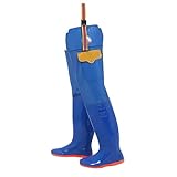 YXLYFDLY Wathose Blaue Outdoor-Hüftstiefel, Rutschfeste PVC-Wathose,...