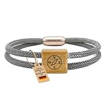 GIPFELWELLE Paracord Holz Armband mit Sicherheits Magnetverschluss,...