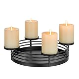 Staymoment Adventskranz Kerzenhalter Modern Metall: Schwarz Adventkranz...