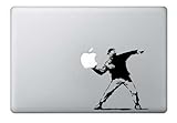 Macbook Air 13, 15 inch decal sticker (Aufkleber) Banksy Riot Flowers for...