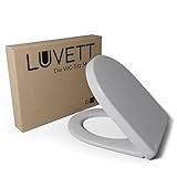 LUVETT® WC-Sitz mit Absenkautomatik D140 D-Form Soft Close® & TakeOff...