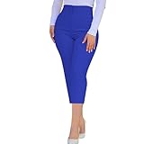 Leggings Damen 7/8 Sommerhose High Waist Freizeithose Klassische Flim...