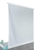 WENKO Duschrollo 128 x 240 cm - schnelltrocknendes Rollo für Dusche und...